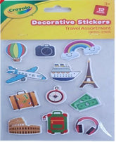 12PK ASSORTED DECORATIVE TRAVEL STICKERS
